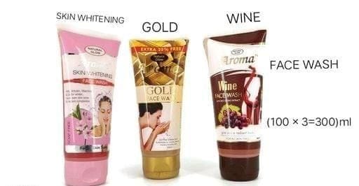 Aroma Wine, Gold & Skin Whitening Face Wash (Pack Of 3)