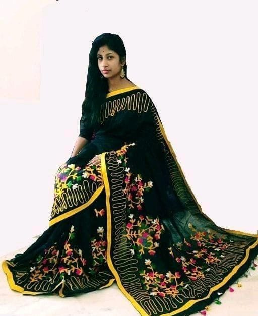 Embellished Cotton Silk Embroidered Saree