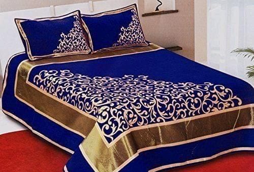 Beautiful Chennile Double Bedsheet with Pillow Covers