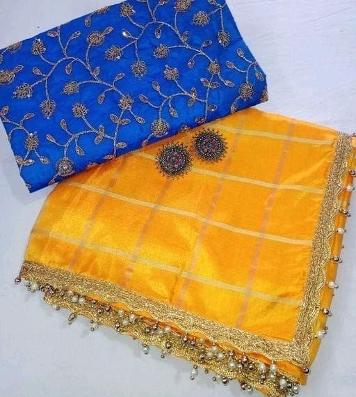 Gorgeous Sana Silk Checkered Saree