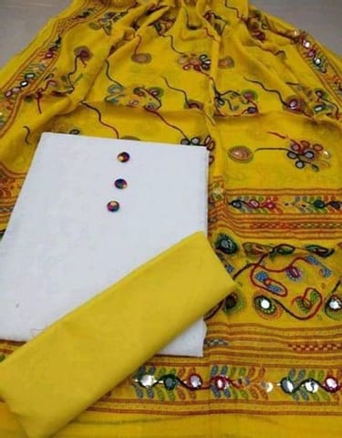 Stylish Chikankari Work Cotton Salwar Suit Dress Material