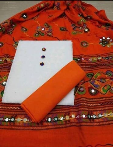 Stylish Chikankari Work Cotton Salwar Suit Dress Material