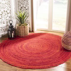 Round Jute Carpets | Hand Woven Carpet | Contemporary Carpet | Centre Table Carpet | Easy to Wash Carpet & Custom Sizes