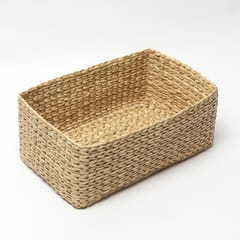 X - Large, Decorative tray/storage baskets trays/office table paper tray which can be also used as a vegetables tray/ Use this natural Straw/dry grass/Seagrass/Kouna Grass small tray online as gift hamper basket/ wardrobe basket  - X LARGE