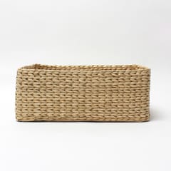 X - Large, Decorative tray/storage baskets trays/office table paper tray which can be also used as a vegetables tray/ Use this natural Straw/dry grass/Seagrass/Kouna Grass small tray online as gift hamper basket/ wardrobe basket  - X LARGE