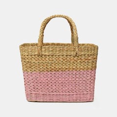HabereIndia - Picnic baskets/ decorative storage baskets/clothes storage baskets for shelves which are perfect alternatives to wicker storage baskets/ Use this natural Straw/dry grass/Seagrass/Kouna Grass basket as baby clothes basket/under shelf storage basket