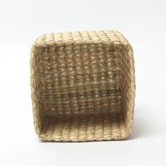Storage Basket with lid/gift hamper baskets/decorative baskets which are perfect alternatives to jute storage baskets/ Use this natural Straw/dry grass/Seagrass/Kouna Grass basket as storage basket for shelves/ food hamper baskets