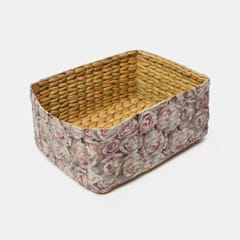 Decoupage decorative tray/office table paper tray which is the perfect substitute to wooden tray and can be used as a vegetables tray or table tray for office