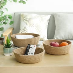 Decorative tray/storage baskets trays/office table paper tray which can be also used as a vegetables tray/ Use this natural Jute/Straw/dry grass/Seagrass/Kouna Grass small tray online as gift hamper basket/wardrobe basket - Small