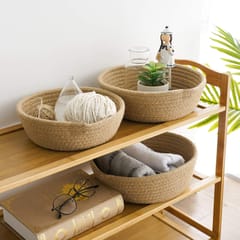 Decorative tray/storage baskets trays/office table paper tray which can be also used as a vegetables tray/ Use this natural Jute/Straw/dry grass/Seagrass/Kouna Grass small tray online as gift hamper basket/wardrobe basket - Small