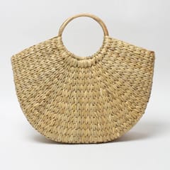 Habere India-All the Cultures Fabricating India Handmade Dry grass/Natural Cane/Chic Dry Grass bag/carry tote bag (Large)