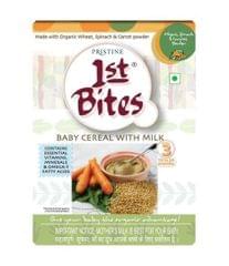 PRISTINE - 1st BITES - BABY CEREAL WITH MILK - WHEAT,SPINACH AND CARROT POWDER - 300 Gms