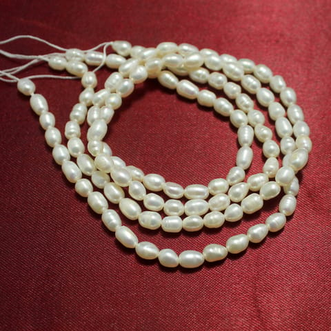 Freshwater Pearl Beads 5.5x4.5mm Off White