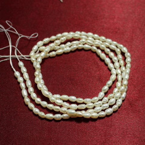 Freshwater Pearl Beads 4x3mm Off White