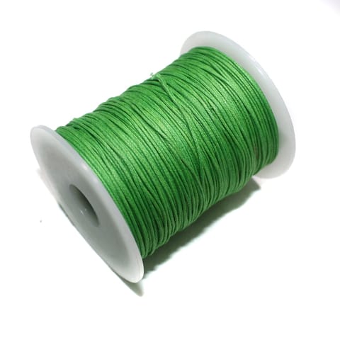 100 Mtrs. Jewellery Making Cotton Cord Parrot Green 1mm