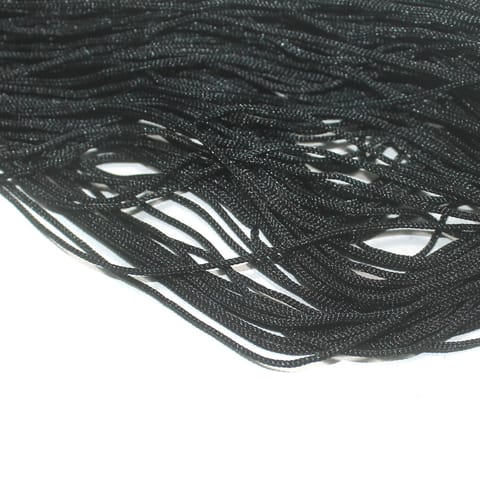 Black Plain Satin Thread 1mm, For Jewellery Making, Craft