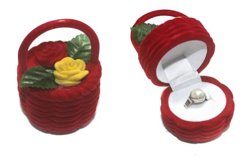 Flower Basket Finger Ring Box 1 Pcs