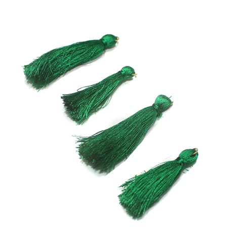 50 Pcs Green Silk Tassles 1 Inch