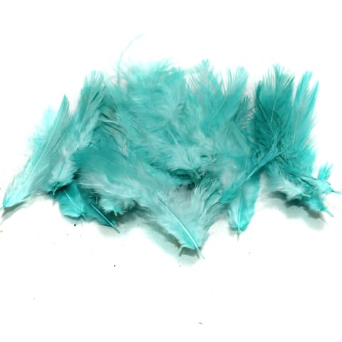 100 Jewellery Making Feather Turquoise