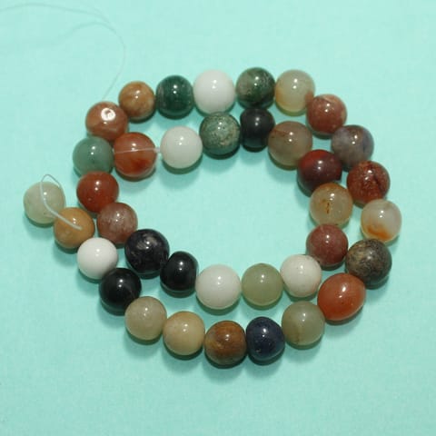Round MultiColor Onyx Stone Beads 11 mm