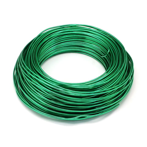 10 Mtrs Aluminium Colored Wire Green 1mm (18 Gauge)