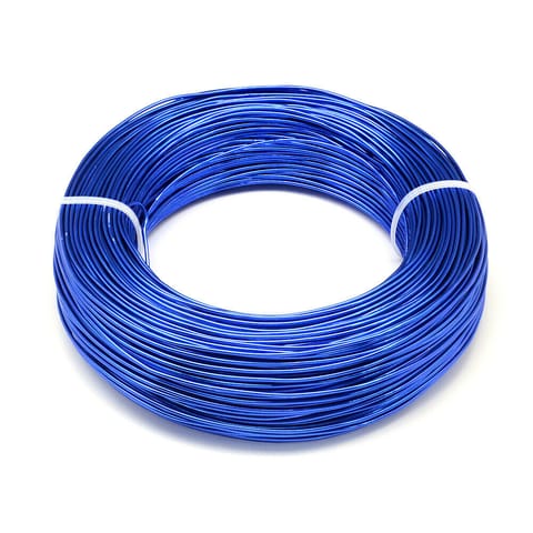 10 Mtrs Aluminium Colored Wire Blue 1mm (18 Gauge)