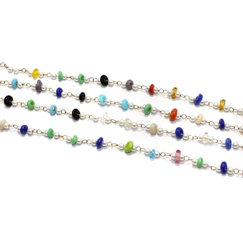Multicolor Glass Beaded Chain