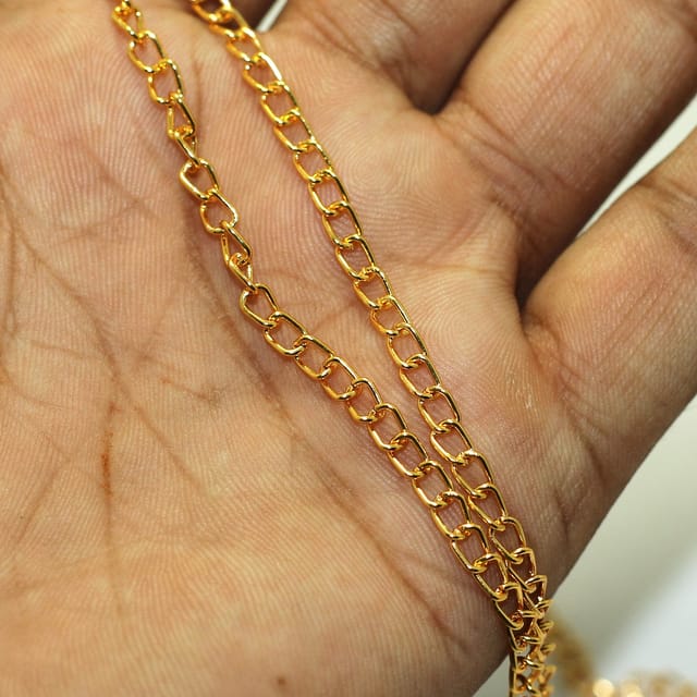 1 Mtr Rose Gold Metal Chain, Link size 5x3mm