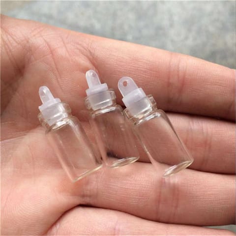 45 Pcs Mini Transparent Clear Glass Bottles