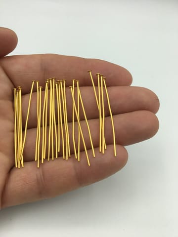 500 Pcs, 24mm Metal  Head Pins Golden