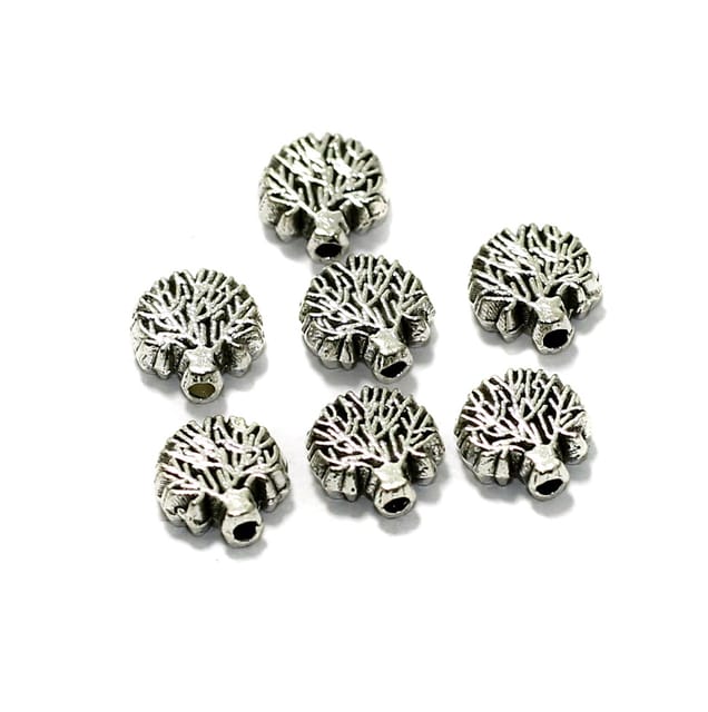 50 Pcs German Silver Tree of Life Spacer Beads 8mm