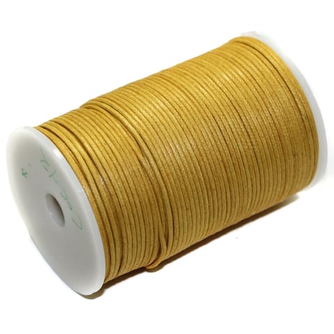 100 Mtrs Jewellery Making Cotton Cord Golden 2mm
