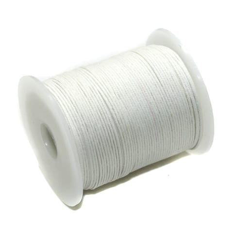 100 Mtrs Jewellery Making Cotton Cord White 1mm