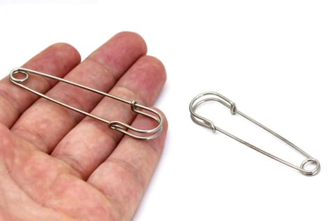 Metal Safety Pins 2.75 Inches