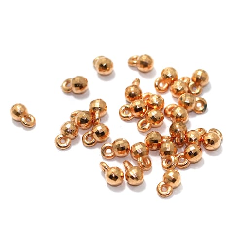 900 CCB Latkan Acrylic Charms Copper Color 7x4mm