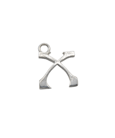 Sterling Silver Alphabet Charm “X”