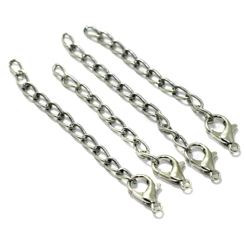 20 Pcs, 2 Inches Extender Chain Brass Lobster Claw Clasp