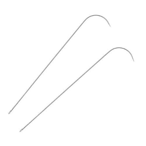 2 Pcs Ulta Long Curved Beading Needles 3.5 Inch