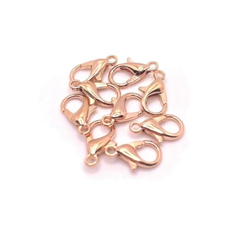 10 Pcs, 22mm Rose Gold Finish Lobster Clasps