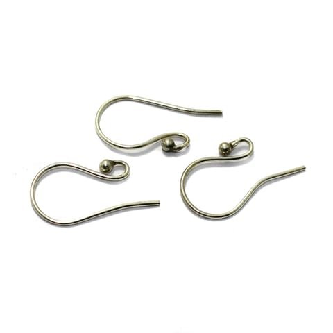 2 Pair, 20x11 German Silver Ear Wire Silver