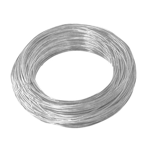 18 Mtrs Silver Plated Brass Craft Wire, 22 Gauge Thick (0.70 mm)