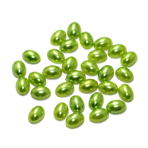 100 Gms  Acrylic Colored Pearl Cabochons Stone 8 mm