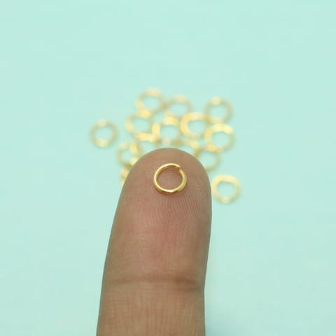 200 Pcs Brass Golden Jump Rings 6 mm