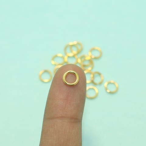 100 Pcs,7mm Brass Golden Jump Rings