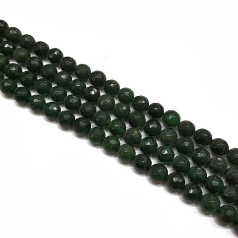 2 lines, 8mm Faceted Onyx Stone Strands, 45+ beads in each, 15 inches