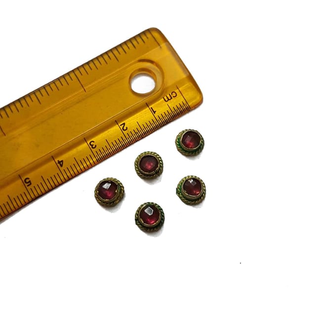 8mm, 5 pcs, Purple Stone Round Beads