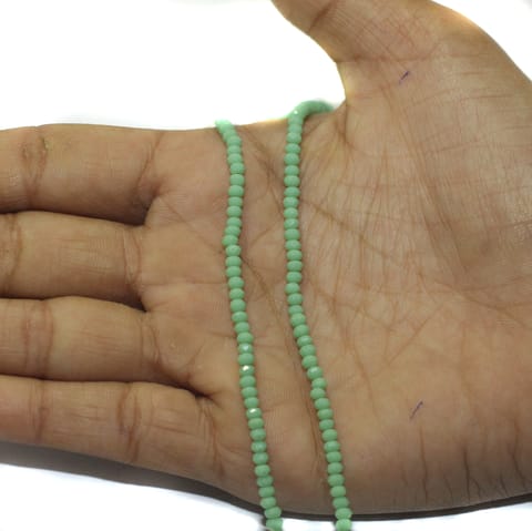 Crystal Rondelle Faceted 2mm 195+Beads 1String Light Green