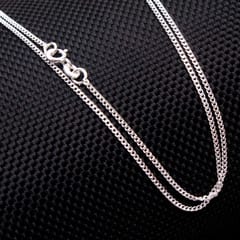 92.5 Sterling Silver 1.75mm Curb Chain 45 cms