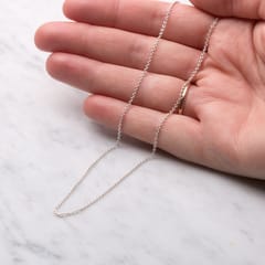 92.5 Sterling Silver Fines, Pack Link Chain - 40 cm