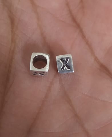 Sterling Silver “X” Bead